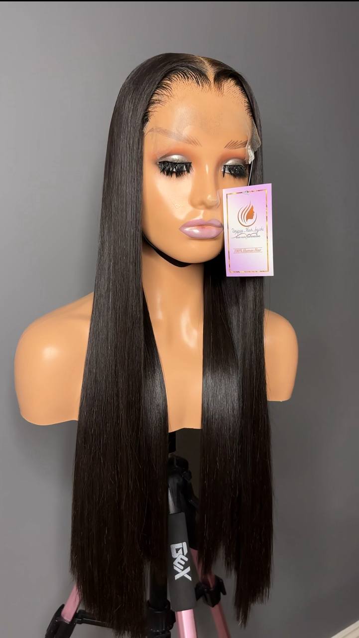 5X5 GLUELESS WIG SWISS LACE SDD VIRGIN BUNDLES 350GRAMS