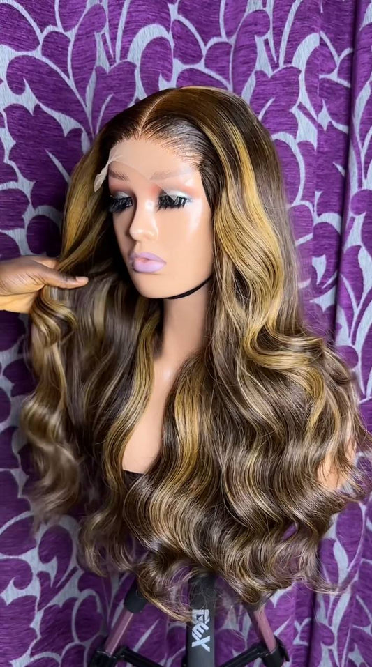 5X5 GLUELESS WIG SWISS LACE MADE WITH RAW HAIR (SINGLE DONOR) 350GRAMS
