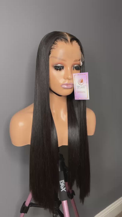 5X5 GLUELESS WIG SWISS LACE SDD VIRGIN BUNDLES 350GRAMS