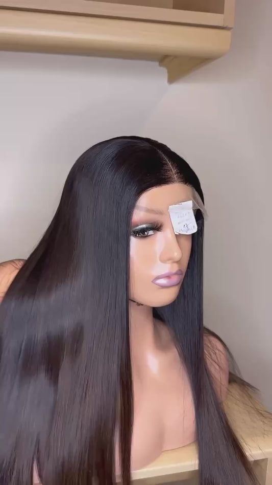 5X5 GLUELESS WIG SWISS LACE RAW DONOR