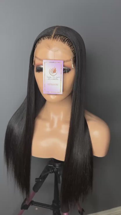 7X7 GLUELESS WIG SWISS LACE SDD VIRGIN BUNDLES 350GRAMS